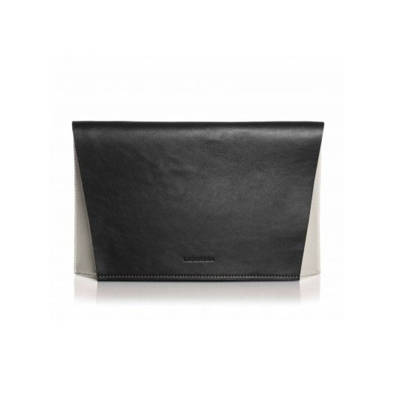 Capote Paula Leather bag black/white/red