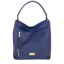 Dania Leather Shoulder Bag blue