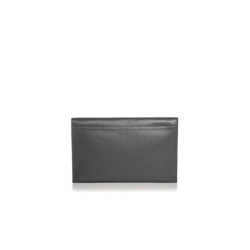 Capote Graphite Leather Bag graphite/pearl grey/fuchsia