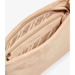 Suede Brompton Clutch Bag Natural