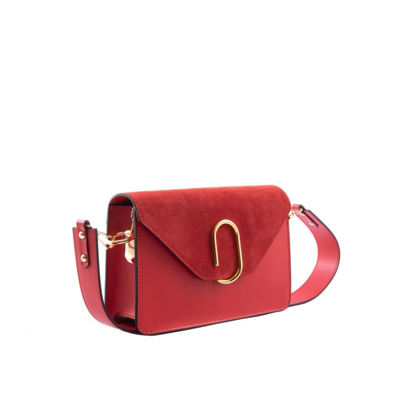 Thita Small Leather and Suede Crossbody Bag