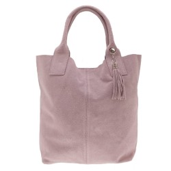 Arianna Suede Shoulder Bag Pink