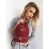 Amelie Leather Backpack red