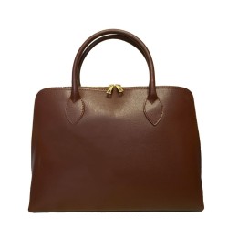 Iliana Leather Handbag Brown