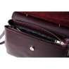 Thita Leather and Suede Handbag Grape