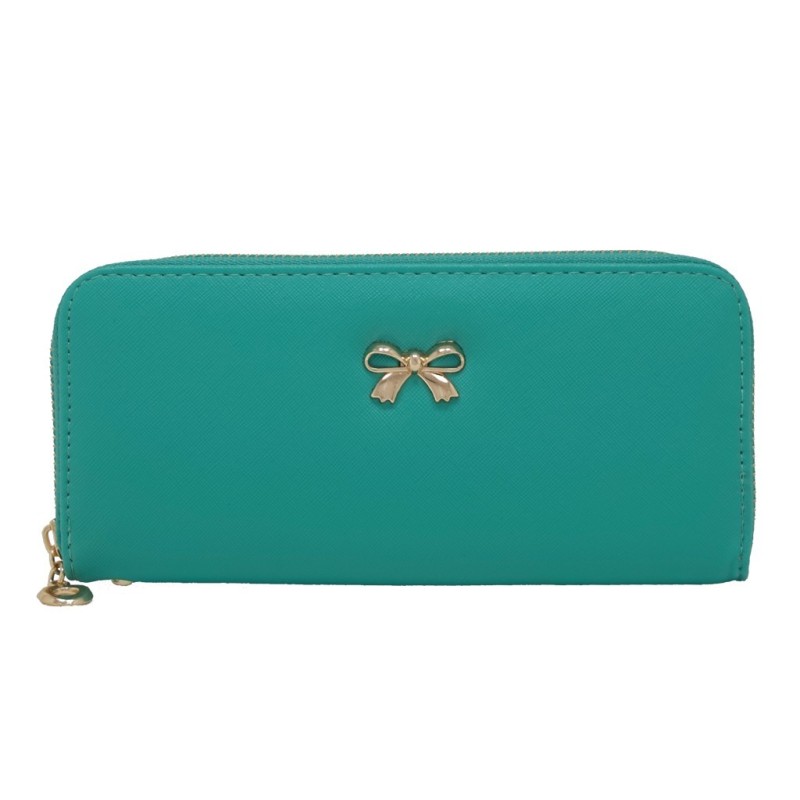 Saffiano Bow purse green