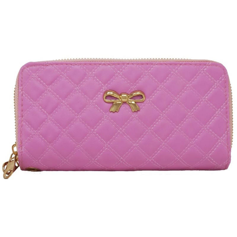 Bow double purse pink