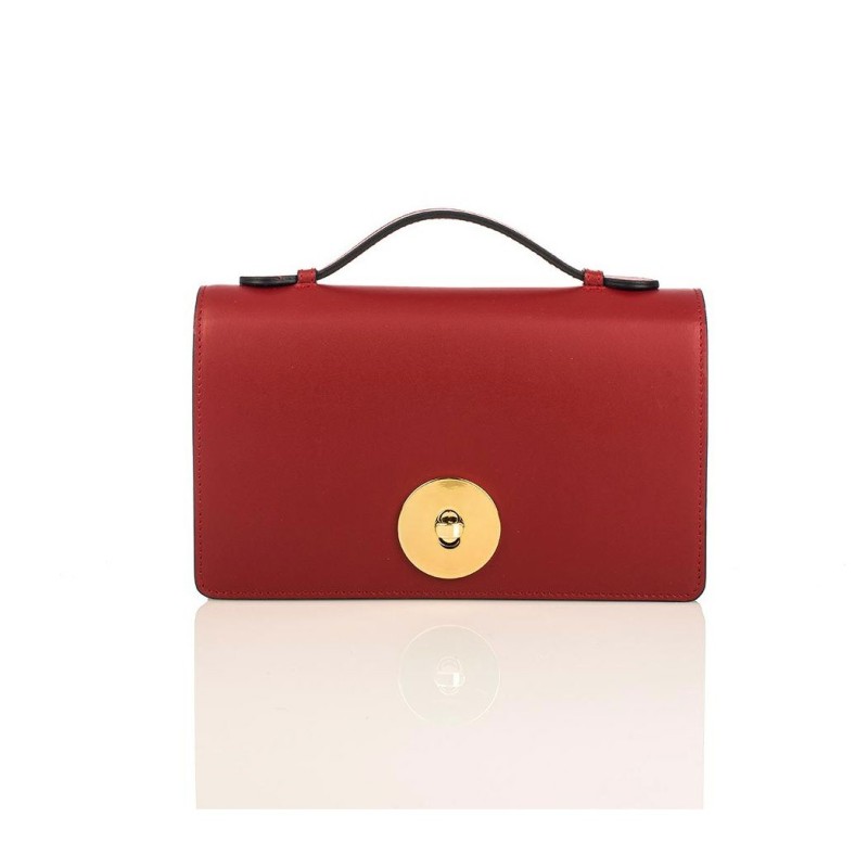 Melia Leather Handbag Red